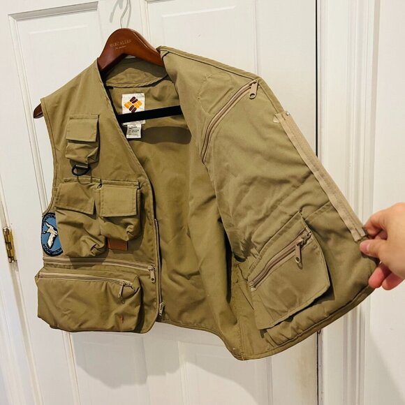 Vintage 90's Made In Korea Columbia Fishing Vest PFG Size XL - Picture 13 of 16